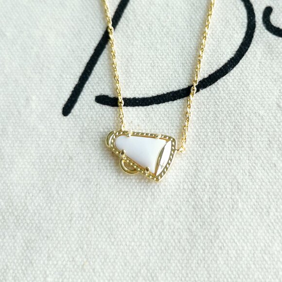 Kendra Scott Necklace - Cheer - White Mother-of-Pearl Gold - Picture 2 of 4